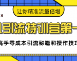 卓凡引流特训营第一期:高手零成本引流秘籍和操作技巧,让你精准流量倍增-网络创业副业兼职学习网