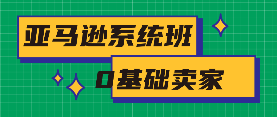 亚马逊系统班，专为0基础卖家量身打造，亚马逊运营流程与架构-网络创业副业兼职学习网