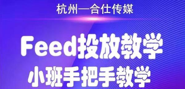 合仕传媒Feed投放教学，手把手教学，开车烧钱必须自己会-网络创业副业兼职学习网