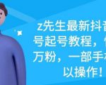 z先生最新抖音美女号起号教程，快速十万粉，一部手机就可以操作-网络创业副业兼职学习网