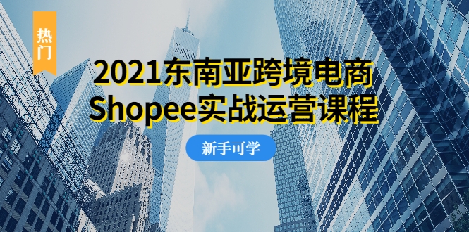 2021东南亚跨境电商Shopee实战运营课程，0基础、0经验、0投资的副业项目-网络创业副业兼职学习网