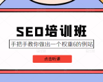 SEO培训班课程,手把手教你做出一个权重6的例站,价值8000元-网络创业副业兼职学习网