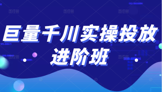 巨量千川实操投放进阶班，投放策略、方案，复盘模型和数据异常全套解决方法-网络创业副业兼职学习网