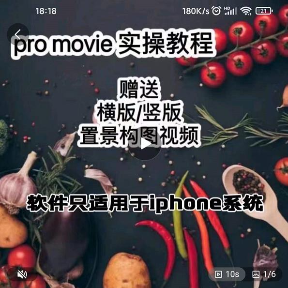 漆十二美食摄影，25​节promovie实操高手课节-网络创业副业兼职学习网