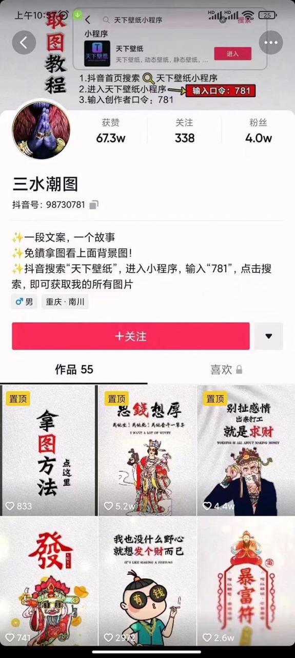 国潮壁纸变现项目，新手可操作日赚200+【素材+软件+教程】-网络创业副业兼职学习网