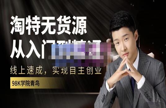 98k学院的淘特无货源线上速成课，从入门到精通，让你最小投入，最高回报-网络创业副业兼职学习网