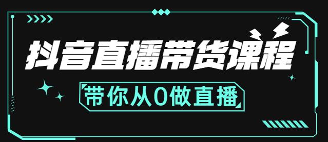 抖音直播带货课程:带你从0开始,学习主播、运营、中控分别要做什么-网络创业副业兼职学习网