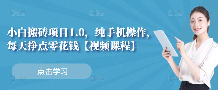 小白搬砖项目1.0,纯手机操作,每天兼职挣点零花钱-网络创业副业兼职学习网