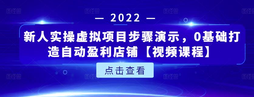新人实操虚拟项目步骤演示，0基础打造自动盈利店铺【视频课程】-网络创业副业兼职学习网