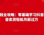 抖音电商赚钱全攻略:零基础学习抖音种草,靠抖音卖货轻松月薪过万-网络创业副业兼职学习网