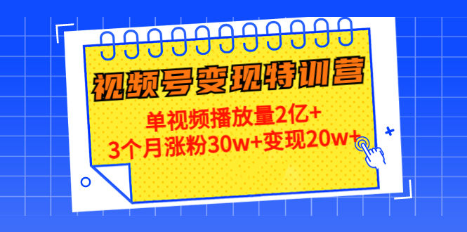 21天视频号变现特训营：单视频播放量2亿+3个月涨粉30w+变现20w+（第14期）-网络创业副业兼职学习网