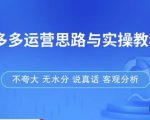 拼多多店铺运营思路与实操教程,快速学会拼多多开店和运营,少踩坑,多盈利-网络创业副业兼职学习网