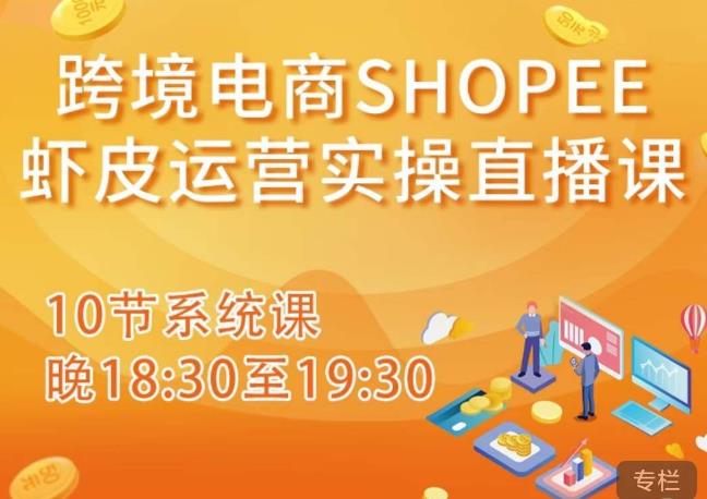 跨境电商Shopee虾皮运营实操直播课，从零开始学，入门到精通（10节系统课）-网络创业副业兼职学习网