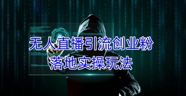 外面收费3980的无人直播引流创业粉落地实操玩法，单日引100+精准创业粉-网络创业副业兼职学习网