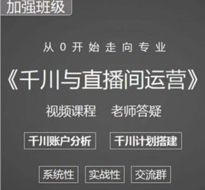阳光哥·千川图文与直播间运营，从0开始走向专业，包含千川短视频图文、千川直播间、小店随心推-网络创业副业兼职学习网