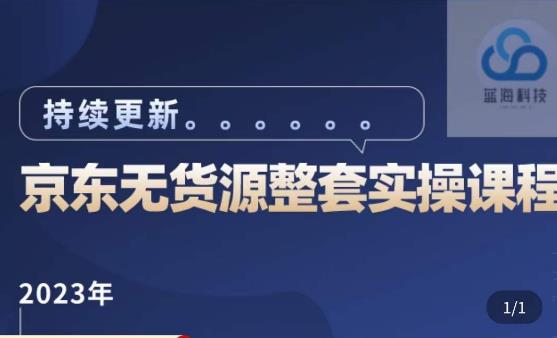 蓝七·2023京东店群整套实操视频教程,京东无货源整套操作流程大总结,减少信息差,有效做店发展-网络创业副业兼职学习网