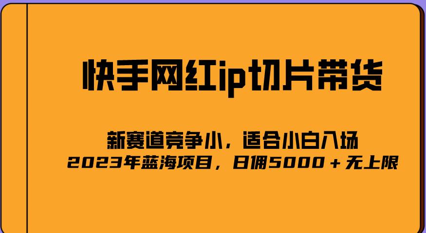 2023爆火的快手网红IP切片,号称日佣5000+的蓝海项目,二驴的独家授权-网络创业副业兼职学习网