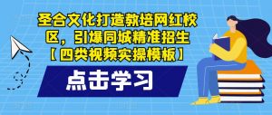 圣合文化打造教培网红校区，引爆同城精准招生【四类视频实操模板】-网络创业副业兼职学习网