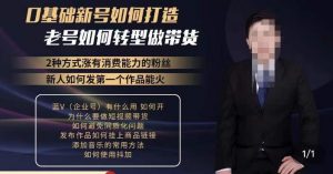 小瑞瑞·如何打造一个有流量的带货账号，好物分享实操课程，内容详细易懂-网络创业副业兼职学习网