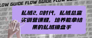 私域2.0时代,私域总监实训营课程,培养能拿结果的私域操盘手-网络创业副业兼职学习网
