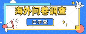 外面收费5000+海外问卷调查口子查项目,认真做单机一天200+【揭秘】-网络创业副业兼职学习网