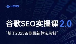 雷子·谷歌SEO 2.0实战课，独立站询盘自由必备，基于2023谷歌最新算法录制-网络创业副业兼职学习网