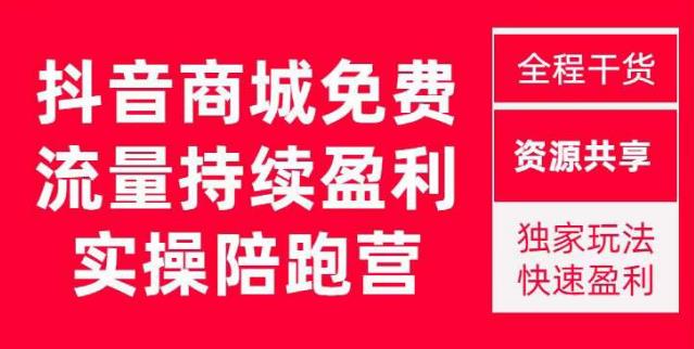 抖音商城搜索持续盈利陪跑成长营,抖音商城搜索从0-1、从1到10的全面解决方案