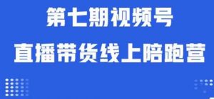 视频号直播带货线上陪跑营第七期:算法解析+起号逻辑+实操运营-网络创业副业兼职学习网