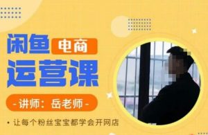 岳老师·闲鱼电商运营课，让每个粉丝宝宝都学会开网店-网络创业副业兼职学习网