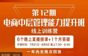 陈少珊·电商中层管理能力提升班，学习对象-电商公司各个岗位的主管，20人人以内的电商公司老板-网络创业副业兼职学习网