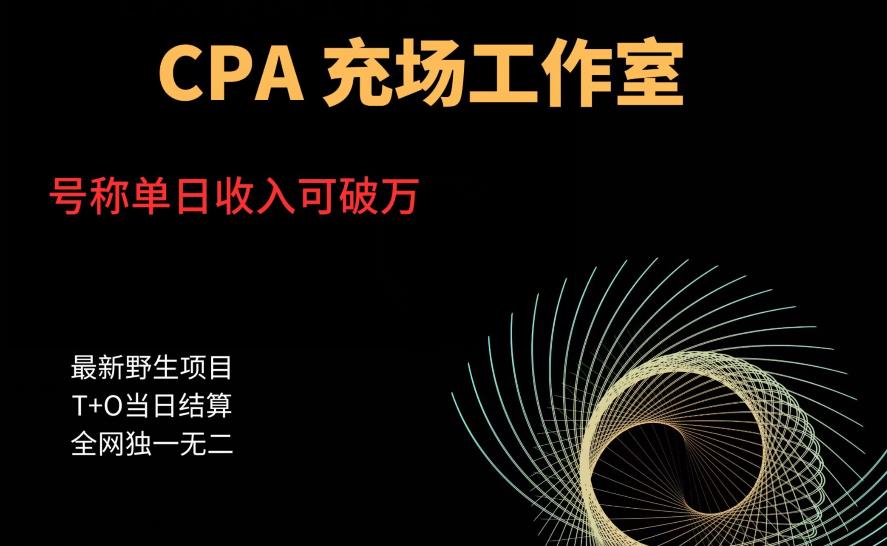 cpa充场工作室，号称单日收入10000+（揭秘）-网络创业副业兼职学习网