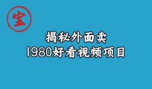 宝哥揭秘外面卖1980好看视频项目，投入时间少，操作难度低-网络创业副业兼职学习网