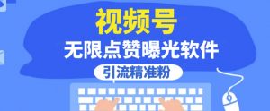 全网首发，视频号无限点赞曝光，引流精准粉【揭秘】-网络创业副业兼职学习网