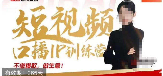大实话IP圈周百见短视频口播IP训练营，讲透短视频创业核心方法-网络创业副业兼职学习网