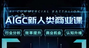 张诗童·AIGC新人类商业课，​行业分析/效率提升/商业机会/认知升维-网络创业副业兼职学习网