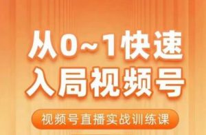 陈厂长·从0-1快速入局视频号课程,视频号直播实战训练课-网络创业副业兼职学习网