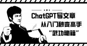 ChatGPT写文章，从入门秒变高手的‘武功秘籍’【揭秘】-网络创业副业兼职学习网
