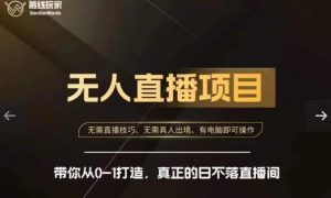 前线玩家快手无人直播带货课,带你从0-1打造,真正的日不落直播间-网络创业副业兼职学习网