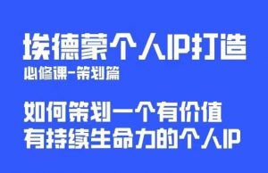 埃德蒙普通人都能起飞的个人IP策划课,如何策划一个优质个人IP-网络创业副业兼职学习网