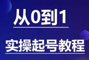 石野·小白起号实操教程,掌握各种起号的玩法技术,了解流量的核心-网络创业副业兼职学习网