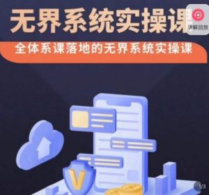 老衲·无界系统实操课，全体系落地无界改版后选择、出价、高投产做付费引流-网络创业副业兼职学习网