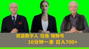 Ai生成双语数字人狂撸视频号,日入700+内附251G素材【揭秘】-网络创业副业兼职学习网