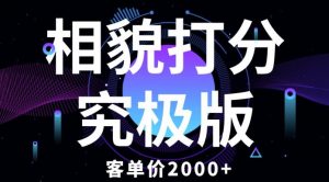 相貌打分究极版,客单价2000+纯新手小白就可操作的项目-网络创业副业兼职学习网
