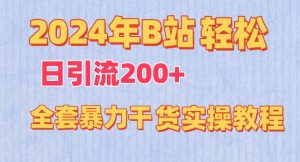 2024年B站轻松日引流200+的全套暴力干货实操教程【揭秘】-网络创业副业兼职学习网