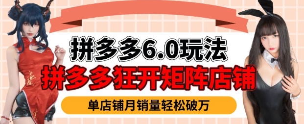 拼多多虚拟商品暴利6.0玩法，轻松实现月入过W-网络创业副业兼职学习网