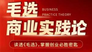 毛选商业实践论,读透《毛选》掌握创业必胜密匙-网络创业副业兼职学习网