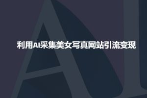 利用AI采集美女写真网站引流变现,引流嘎嘎的-网络创业副业兼职学习网