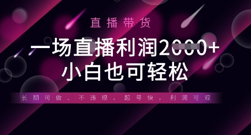半无人直播带货，一场利润数张，适合所有平台玩法，小白也可轻松-网络创业副业兼职学习网