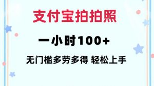 支付宝拍拍照一小时100+无任何门槛多劳多得一台手机轻松操做【揭秘】-网络创业副业兼职学习网