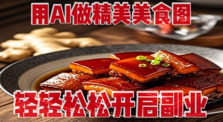 用AI做精美美食图，无需专业设备拍摄，轻轻松松开启副业-网络创业副业兼职学习网